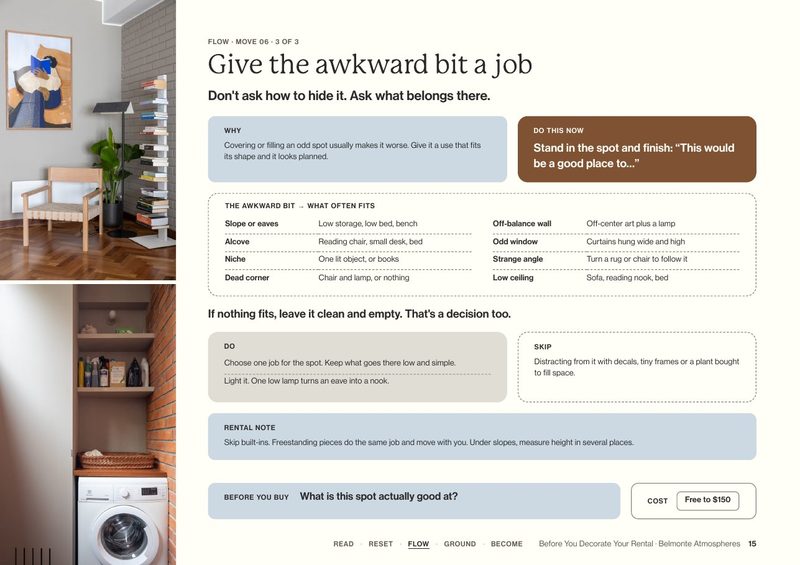 Guide page: give the awkward bit a job